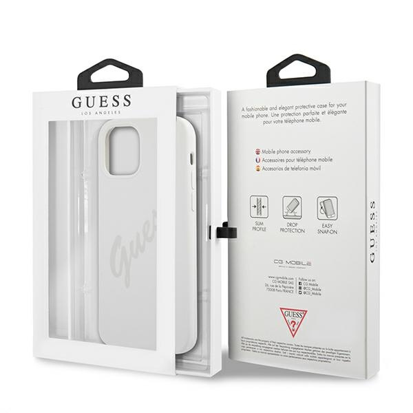 Etui GUESS Apple iPhone 12 Mini Script Vintage Kremowy Hardcase