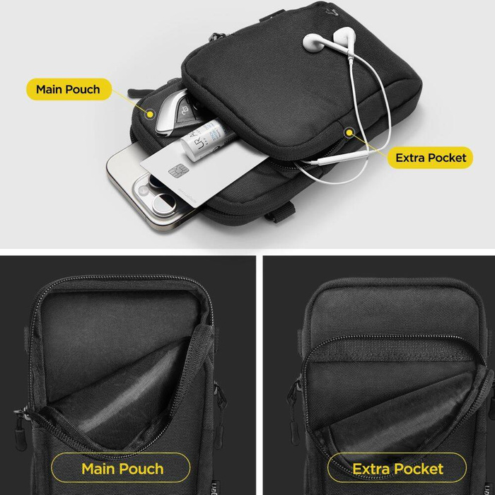 ETUI SPIGEN KD400 UNIVERSAL CROSS BAG KLASDEN BLACK