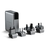 Satechi 4-Port GaN Travel Charger - ładowarka podróżna 145W  z 4 adapterami do gniazdek - US, UK, EU, AS (4x USB-C)