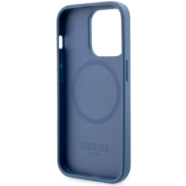 Etui Guess GUHMP14LP4RPSB iPhone 14 Pro 6.1" niebieski/blue hardcase 4G Printed Stripes MagSafe Case