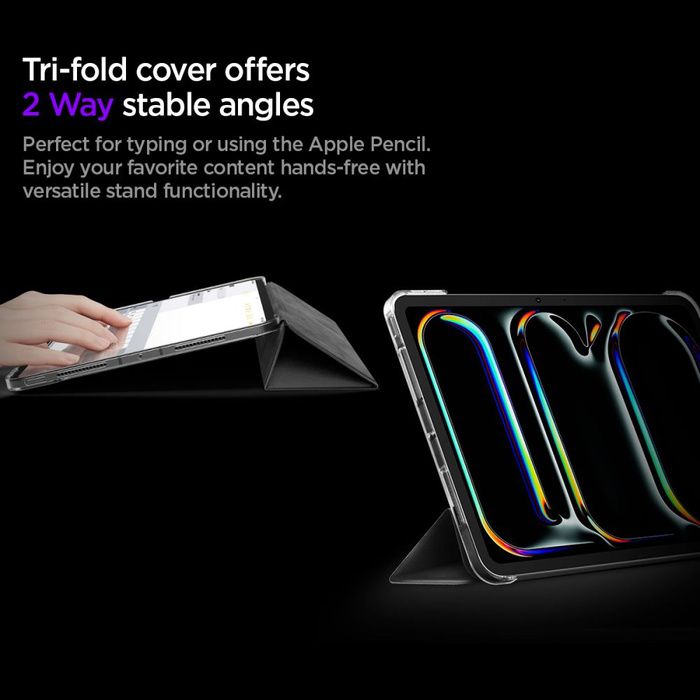 ETUI SPIGEN IPAD PRO 11” 5 / 6 2024-2025 LIQUID AIR FOLIO CZARNE