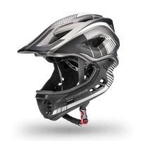 Kask rowerowy Rockbros TT-32SBTG-M dziecięcy z odpinaną szczęką rozmiar M - szary