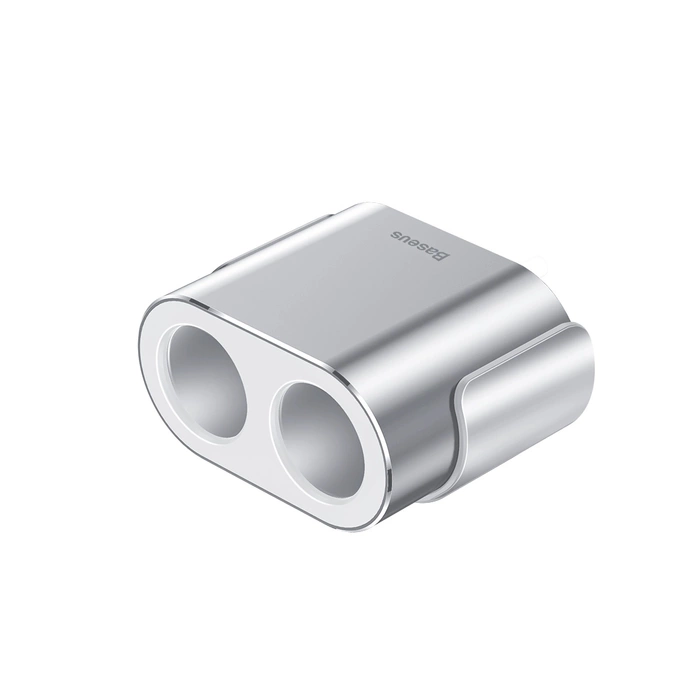 BASEUS adapter gniazda zapalniczki 80W + ładowarka samochodowa 2xUSB 3,1A CRDYQ-0S srebrny