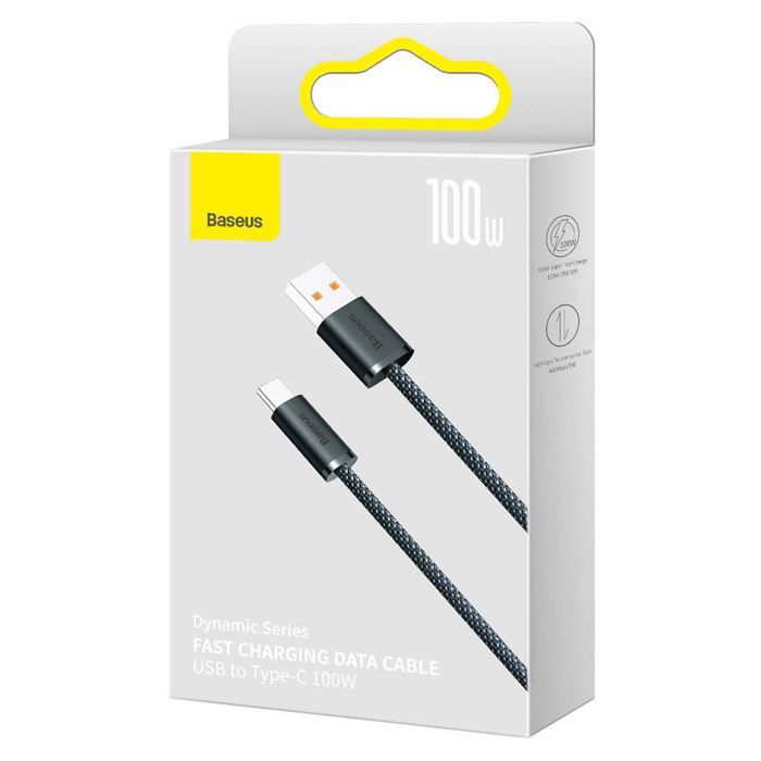 Baseus Dynamic Series kabel USB - USB Typ C 100W 2m szary (CALD000716)