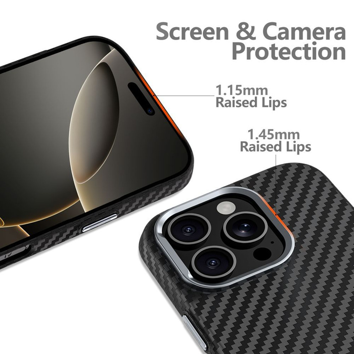 TECH-PROTECT ION CARBON MAGSAFE IPHONE 14 BLACK/SILVER