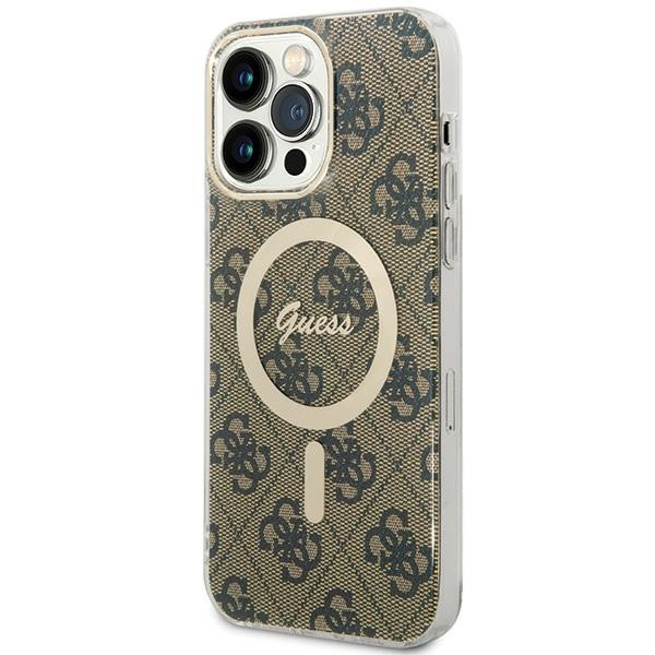 Guess GUHMP15XH4STW iPhone 15 Pro Max 6.7" brązowy/brown hardcase IML 4G MagSafe