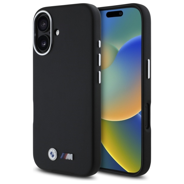 Etui BMW iPhone 16 czarny/black hardcase M Smooth Full Wrapped Metal