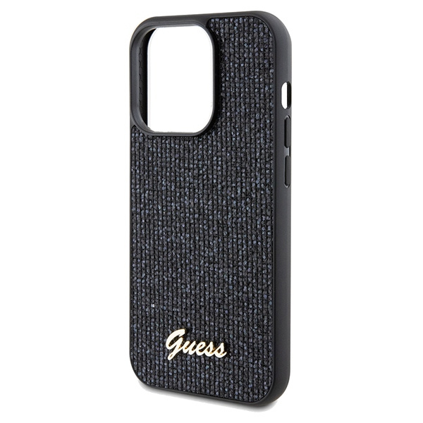 Etui Guess GUHCP14XPMSDGSK iPhone 14 Pro Max 6.7" czarny/black hardcase Disco Metal Script Case