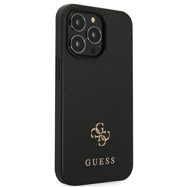 Guess GUHCP13LPS4MK iPhone 13 Pro / 13 6,1" czarny/black hardcase Saffiano 4G Small Metal Logo