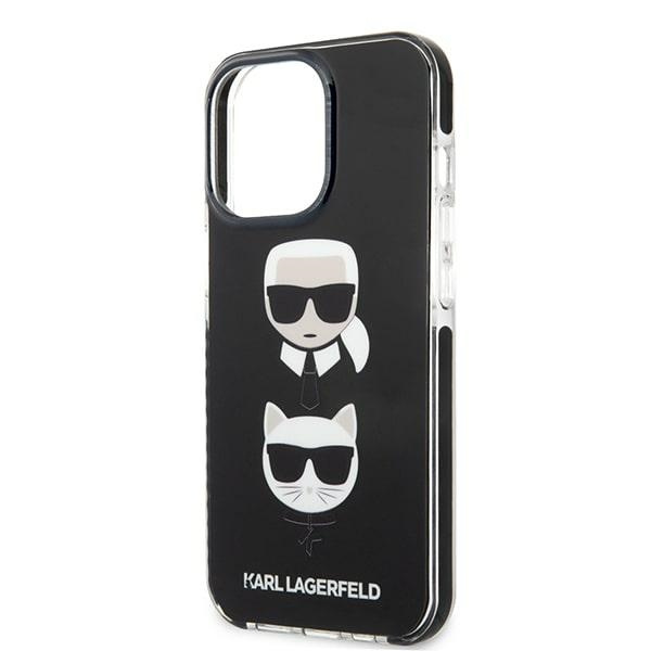 Etui KARL LAGERFELD Apple iPhone 13 Pro Max Karl&Choupette Head Czarny Hardcase