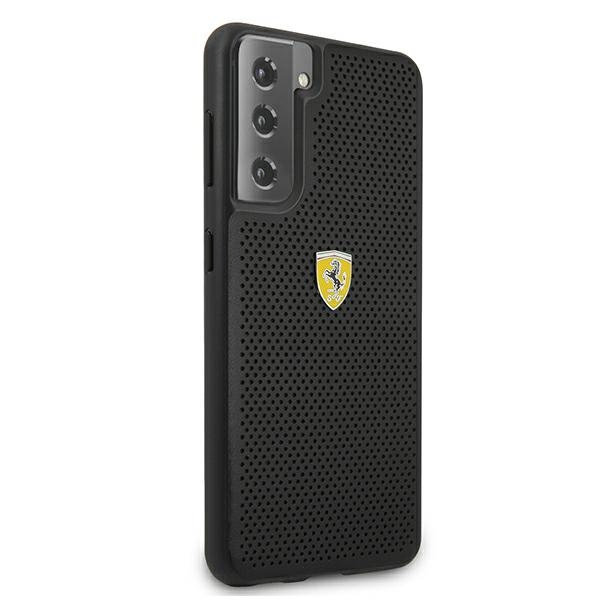 Etui FERRARI Samsung Galaxy S21 Plus G996 On Track Perforated FESPEHCS21MBK Czarny Hardcase