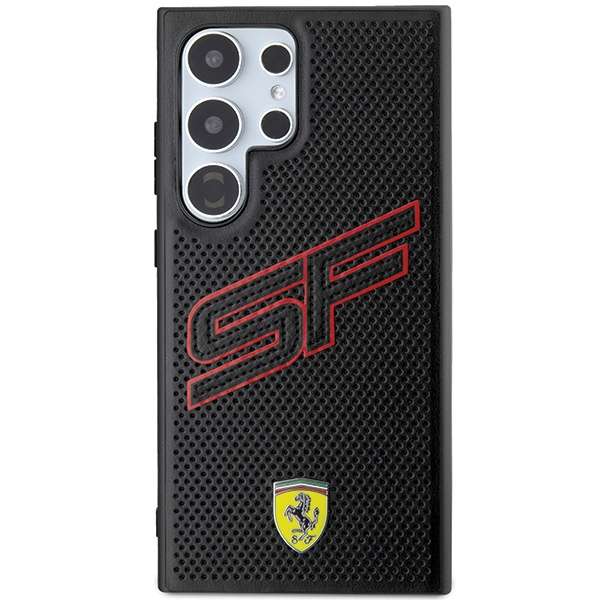 Etui Ferrari FEHCS24LPINK Samsung Galaxy S24 Ultra S928 czarny/black hardcase Big SF Perforated Case