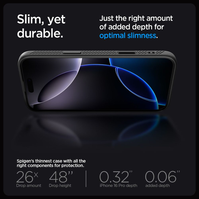 ETUI SPIGEN IPHONE 16 PRO LIQUID AIR ”T” MAG MAGSAFE MATTE CZARNE
