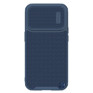 Etui Nillkin Textured S Case etui iPhone 14 Pro Max pancerny pokrowiec z osłoną na aparat niebieski