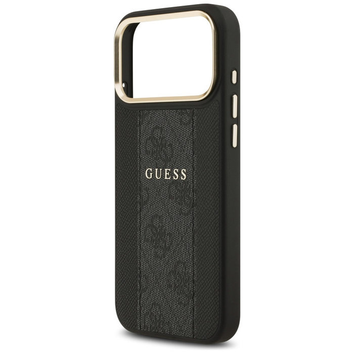 Etui Guess 4G Stripe MagSafe do iPhone   17 Pro Max czarny