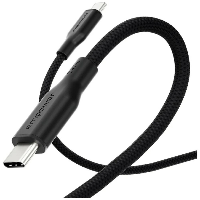 Kabel empower by PanzerGlass Racing 240W USB-C do USB-C 1.2m czarny