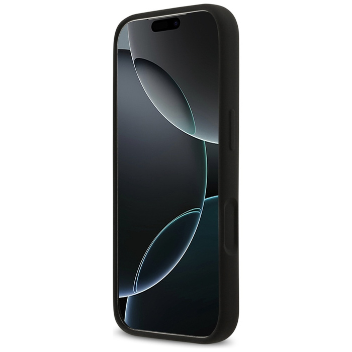 Etui Karl Lagerfeld Silicone Heart Sign  Logo MagSafe do iPhone 17 Pro czarny