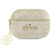 Etui Guess GUAP2GLGSHD AirPods Pro 2 cover złoty/gold Glitter Flake 4G Charm Case