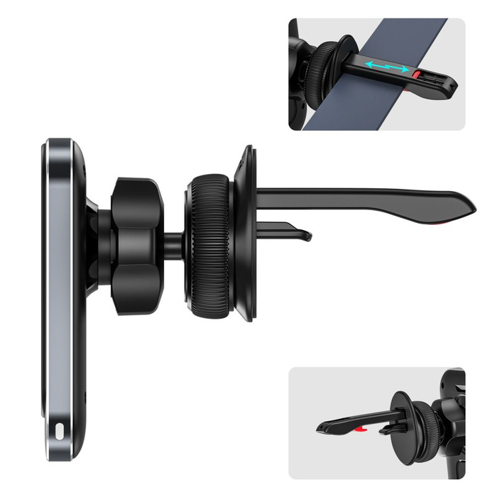 UCHWYT TECH-PROTECT MM15W-V2 MAGNETIC MAGSAFE VENT CAR MOUNT WIRELESS CHARGER 15W BLACK