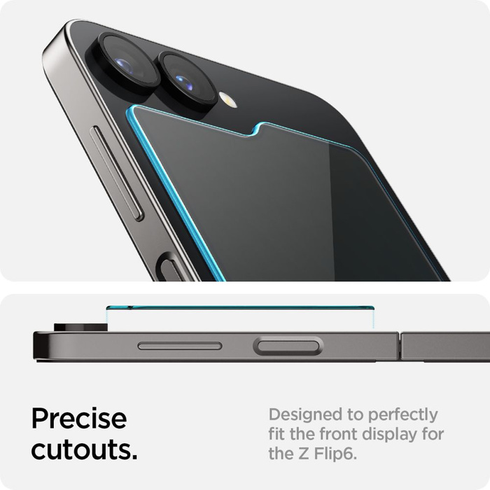 SZKŁO HARTOWANE SPIGEN GLAS.TR ”EZ FIT” 2-PACK GALAXY Z FLIP 6 / 7 FE CLEAR