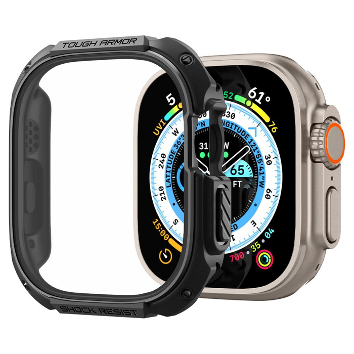 Etui Spigen Tough Armor Apple Watch Ultra 49mm Ultra 2 Czarne