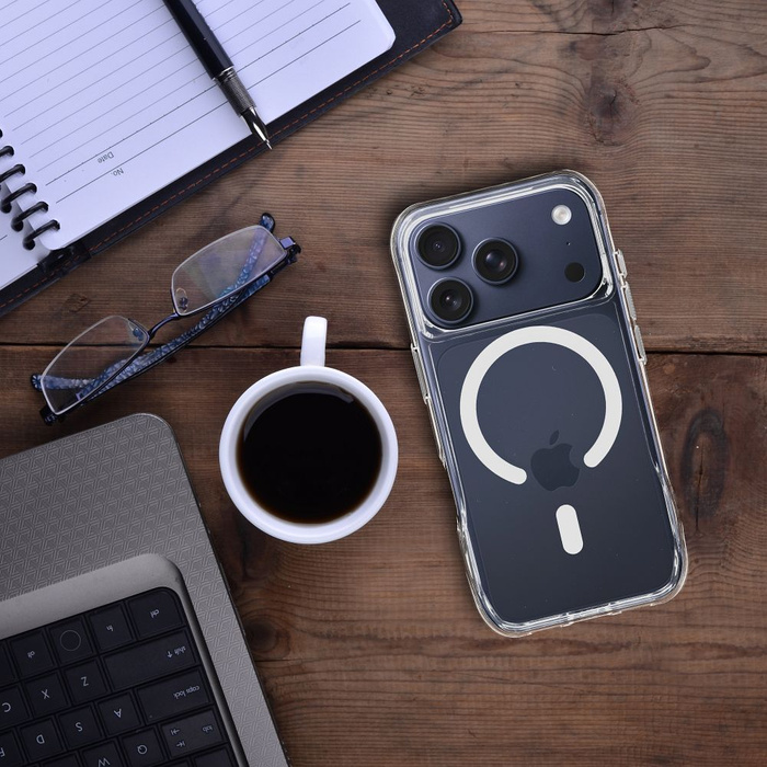 ROAR futerał SLIM DEFENDER kompatybilny z MagSafe do IPHONE 17 Pro transparentny
