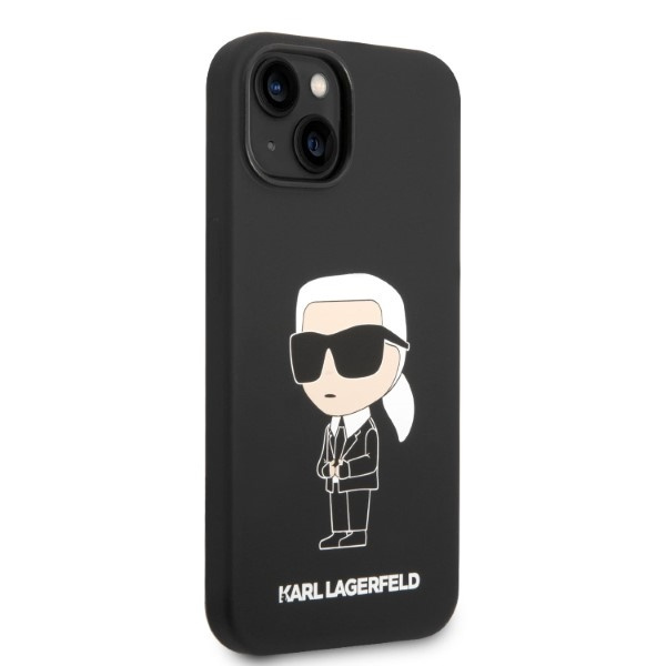 Etui KARL LAGERFELD Apple iPhone 14 Plus Silicone Ikonik Czarny Hardcase