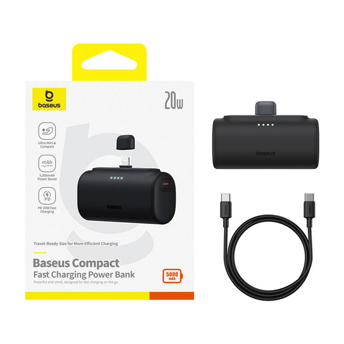 Powerbank OS-Baseus Compact IP 5000mAh 20W (czarny)