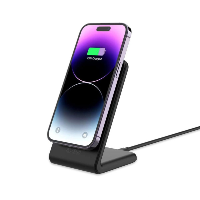 ŁADOWARKA TECH-PROTECT QI15W-A23 MAGNETIC MAGSAFE WIRELESS CHARGER BLACK