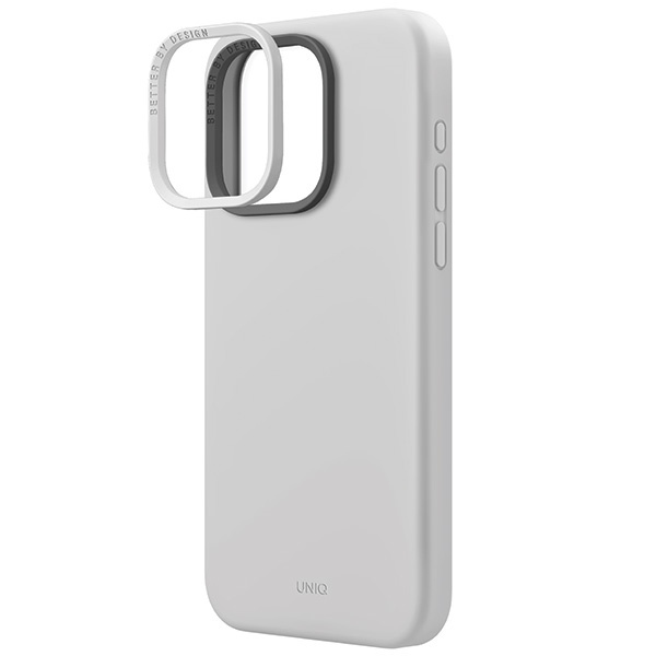 Etui UNIQ etui Lino Hue iPhone 15 Pro Max 6.7" Magclick Charging jasnoszary/chalk grey Case