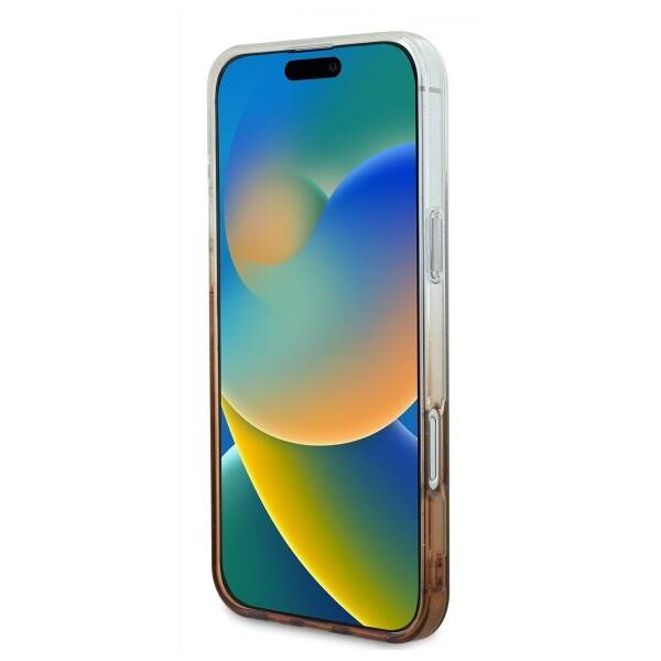 Etui Guess iPhone 16 Plus 6.7" brązowy/brown hardcase IML Glitter Gradient MagSafe