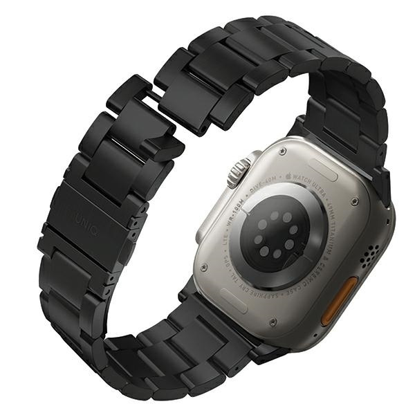 Pasek UNIQ pasek Osta Apple Watch 42/44/45/ 49mm Series 1/2/3/4/5/6/7/8/SE/SE2/Ultra Stainless Steel czarny/midnight black