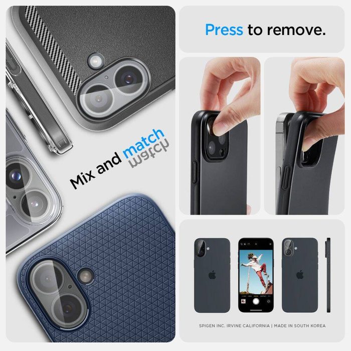 OSŁONA APARATU SPIGEN OPTIK GLAS.TR CAMERA PROTECTOR 2-PACK IPHONE 16 / 16 PLUS CRYSTAL CLEAR