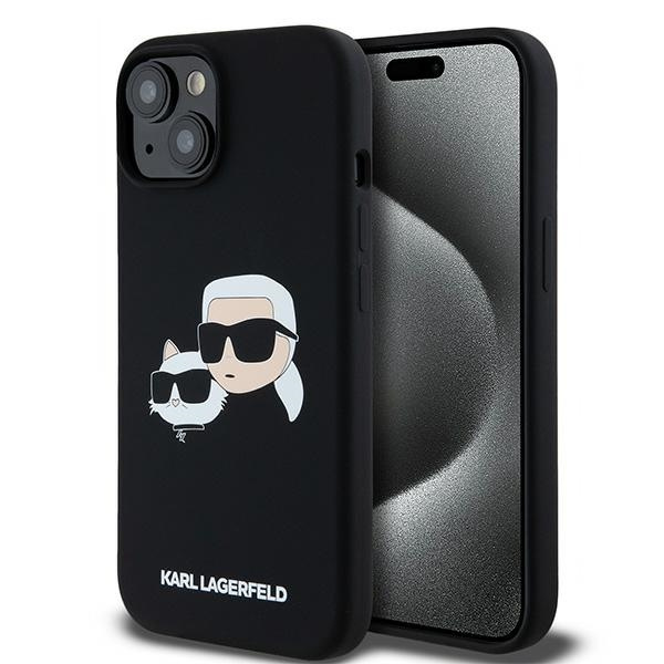 Etui Karl Lagerfeld KLHMP15SSKCHPPLK iPhone 15 / 14 / 13 6.1" czarny/black hardcase Silicone Karl & Choupette MagSafe