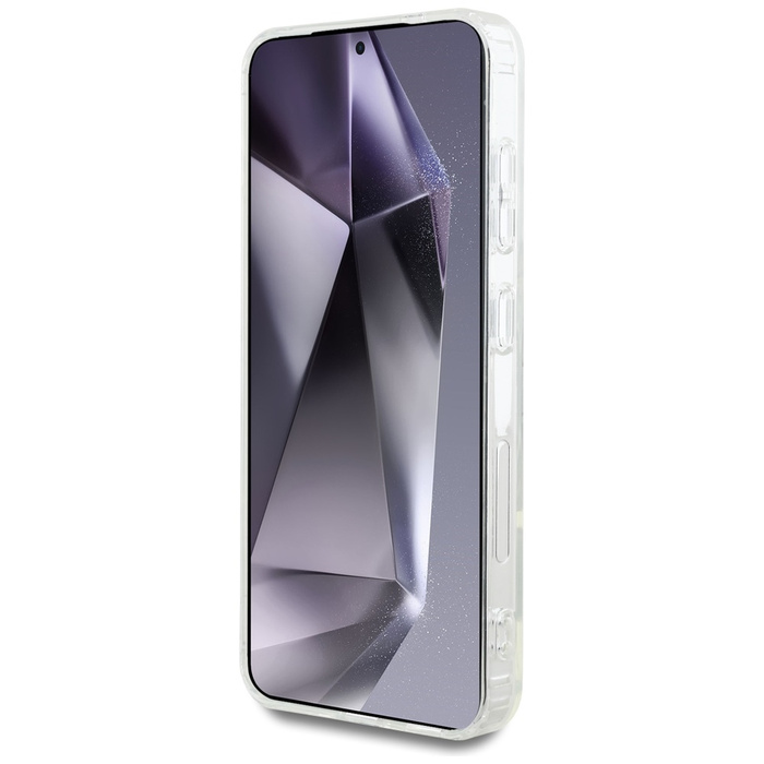 Etui Karl Lagerfeld Button Karl &         Choupette Heads Printed Logo MagSafe do Samsung Galaxy S25+ biały