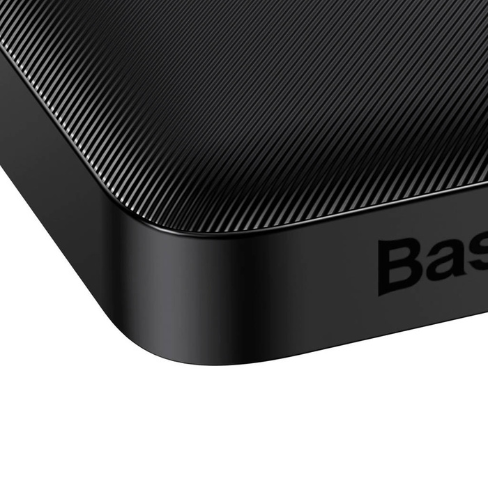 Baseus Bipow powerbank z szybkim ładowaniem 10000mAh 20W czarny (Overseas Edition) + kabel USB-A - Micro USB 0.25m czarny (PPBD050301)