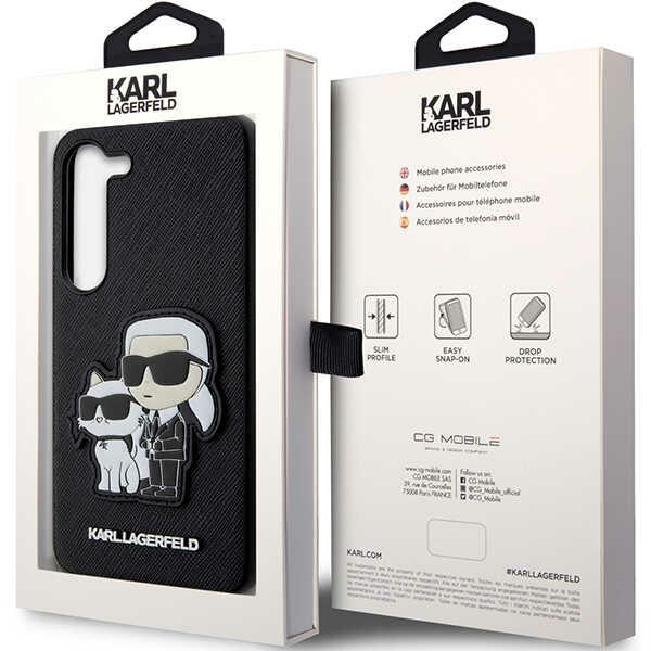 Etui Karl Lagerfeld KLHCS23MSANKCPK S23 Plus S916 hardcase czarny/black Saffiano Karl & Choupette Case