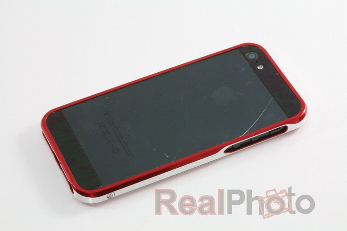 Etui LJY Sword 5+ iPhone 5 5S SE Aluminium Bumper Ramka RED