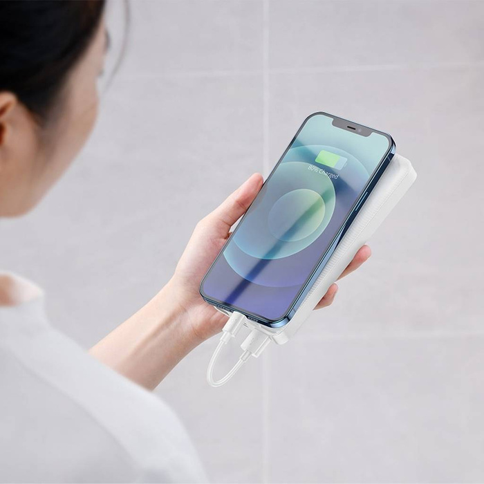 Baseus Bipow powerbank z wyświetlaczem 10000mAh 15W czarny (Overseas Edition) + kabel USB-A - Micro USB 0.25m czarny (PPBD050001)