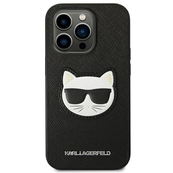 Etui KARL LAGERFELD Apple iPhone 14 Pro Max Saffiano Choupette Head Patch Czarny Hardcase