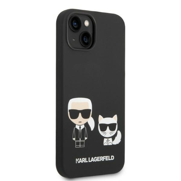 Etui KARL LAGERFELD Apple iPhone 14 Plus Liquid Silicone Karl & Choupette Magsafe Czarny Hardcase
