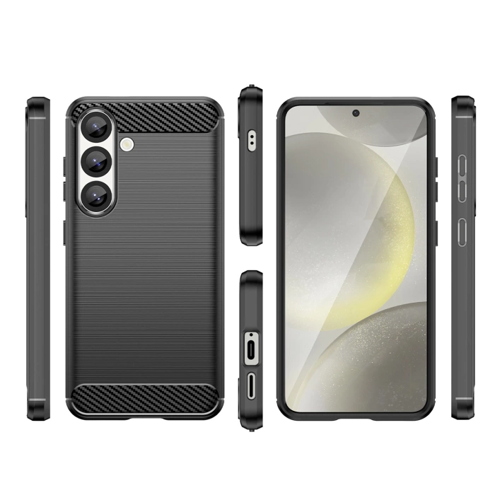 Etui Carbon Case elastyczne silikonowe na Xiaomi 14T Pro - czarne