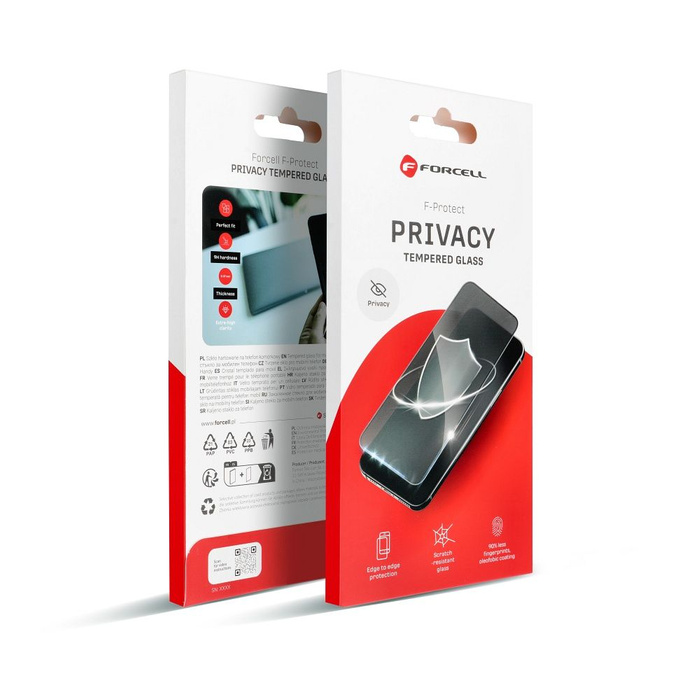 Szkło hartowane do iPhone 12 / 12 PRO Forcell Privacy Glass czarne