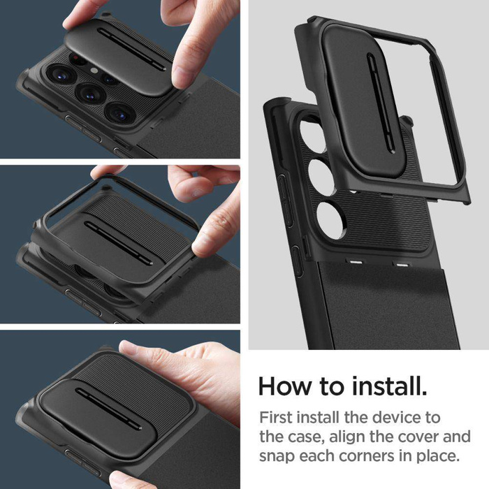 Etui Spigen Optik Armor Galaxy S23 Ultra Black Case