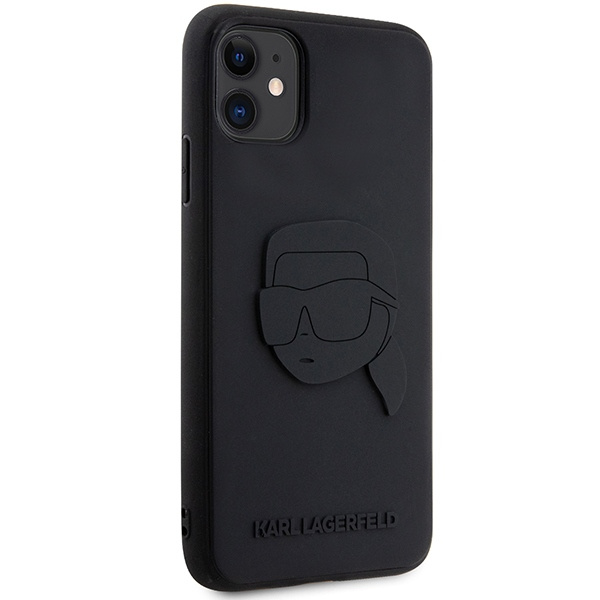 Etui Karl Lagerfeld Klhcn613drknk iPhone 11 / Xr 6.1" Czarny/black Hardcase Rubber Karl Head 3d Case