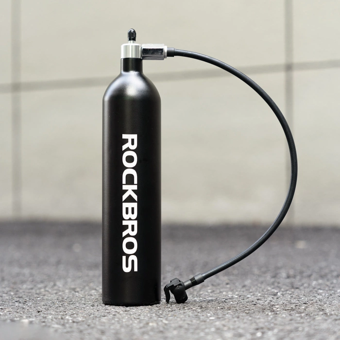 Zbiornik ciśnieniowy Rockbros do pompowania opon bezdętkowych tubeless 200 PSI 1.2l - czarny