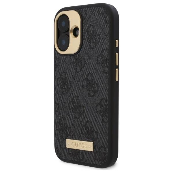 Etui Guess iPhone 16 Plus 6.7" czarny/black hardcase 4G Logo Plate MagSafe