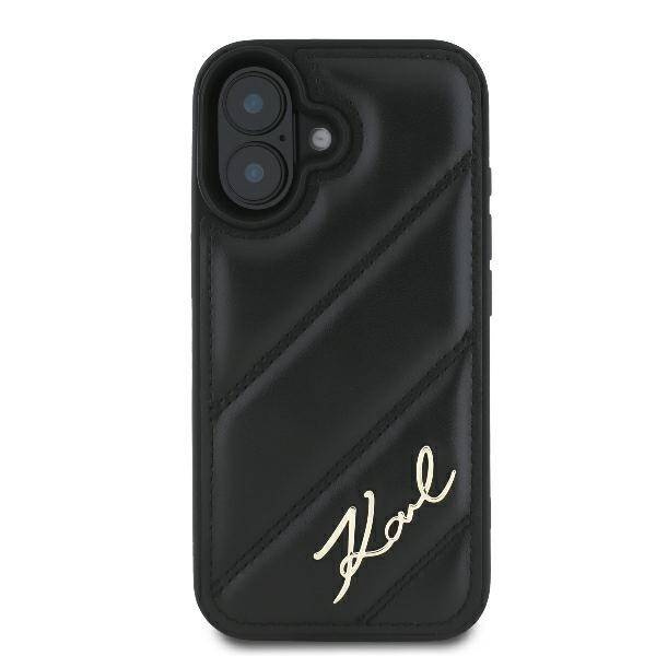 Etui Karl Lagerfeld iPhone 16 Plus 6.7" czarny/black hardcase Quilted Signature