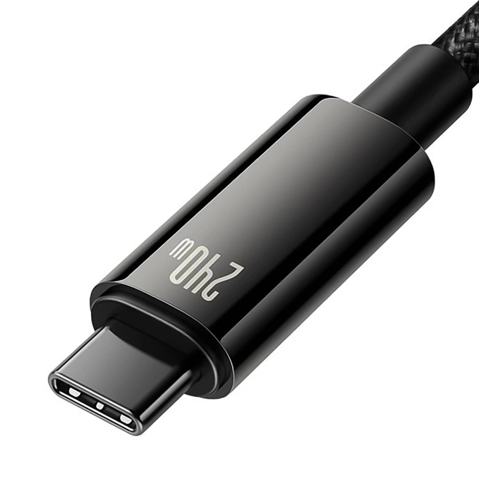 Kabel USB C - USB C 480Mb/s 240W 1m Baseus Tungsten Gold CAWJ040101 - czarny