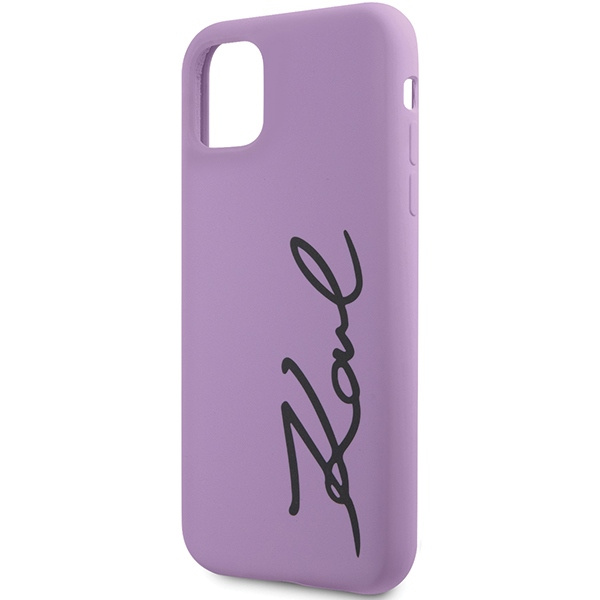 Etui Karl Lagerfeld KLHCN61SKSVGU iPhone 11  6.1" purpurowy/purple hardcase Silicone Signature Case